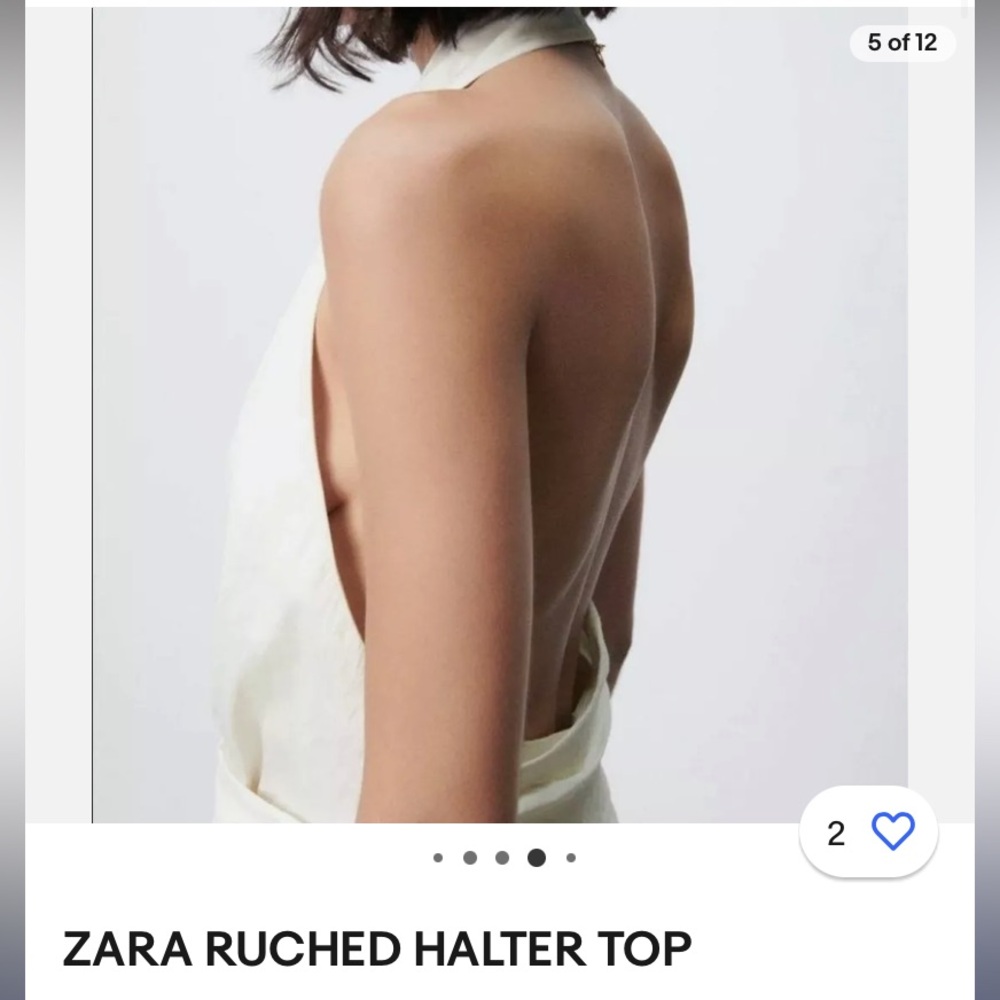 Zara ruched halter top. Never worn.